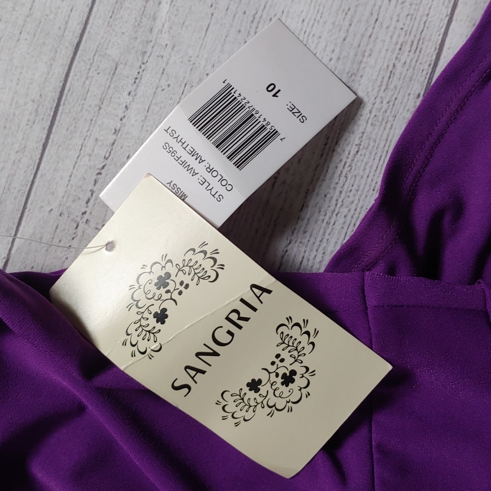 NWT Signature by Sangria Purple Maxi Dress - Picture 4 of 12